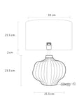 John Lewis Urchin ceramic table lamp with linen shade (British brand)