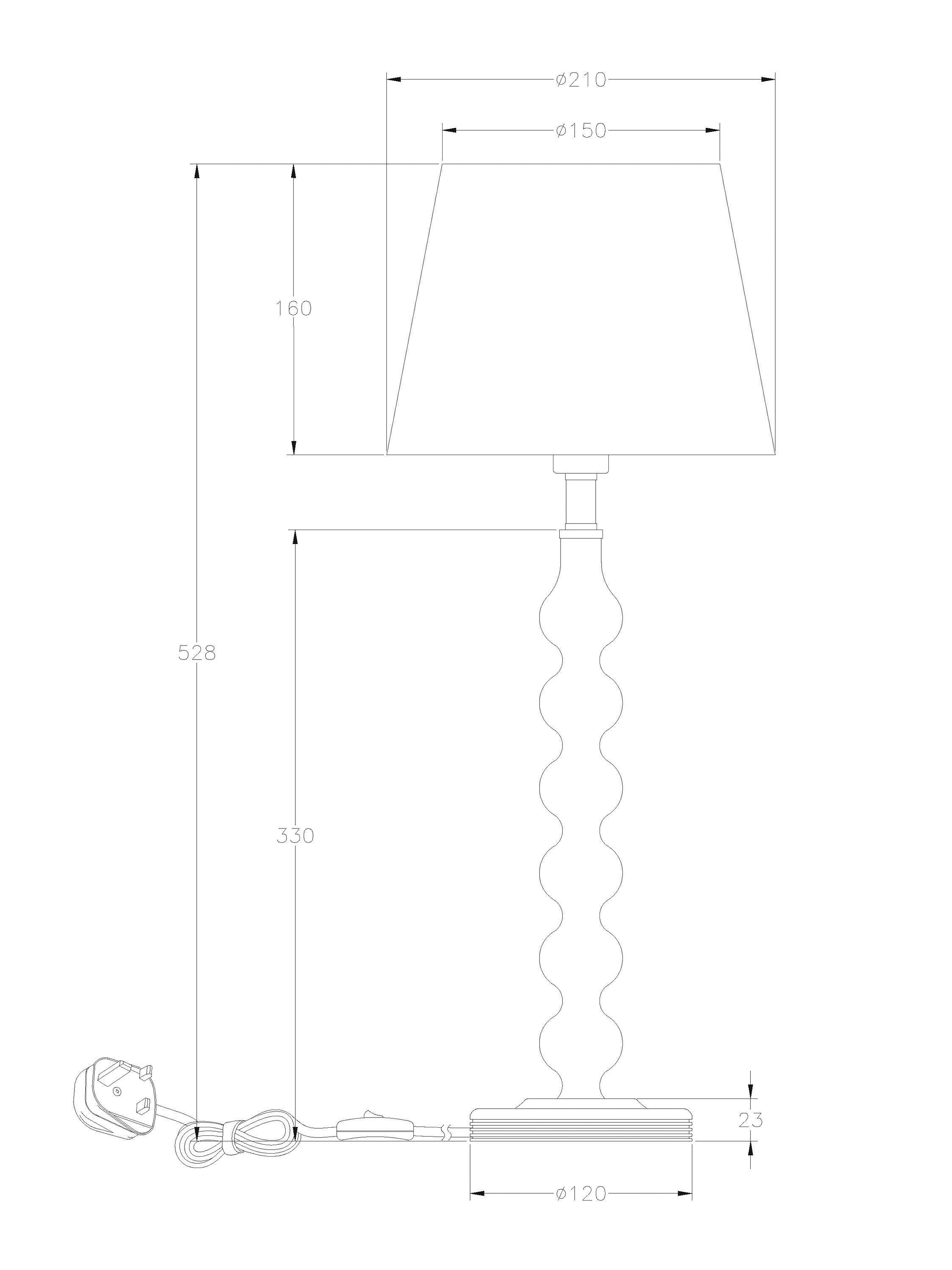 John Lewis Bobbin table lamp medium - British product