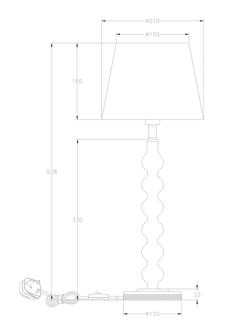 John Lewis Bobbin table lamp medium - British product