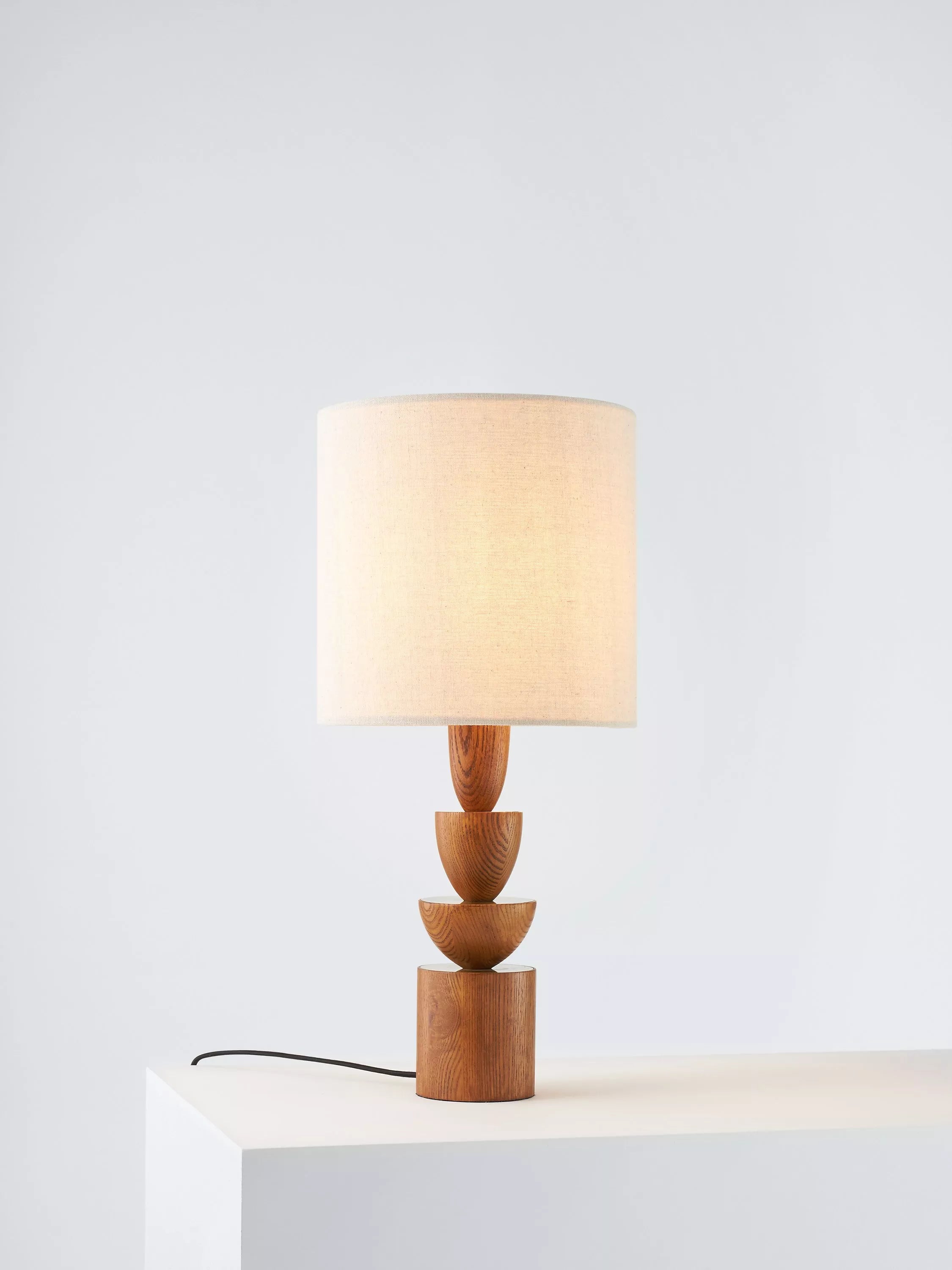 John Lewis Stacked Wooden Table Lamp