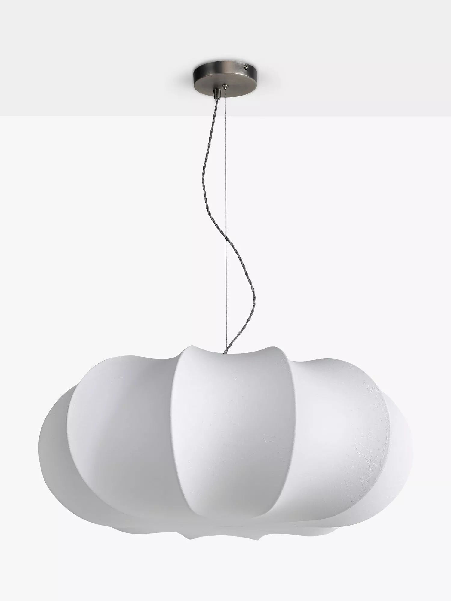 John Lewis Petula oversized pendant ceiling light white 65cm (British brand)