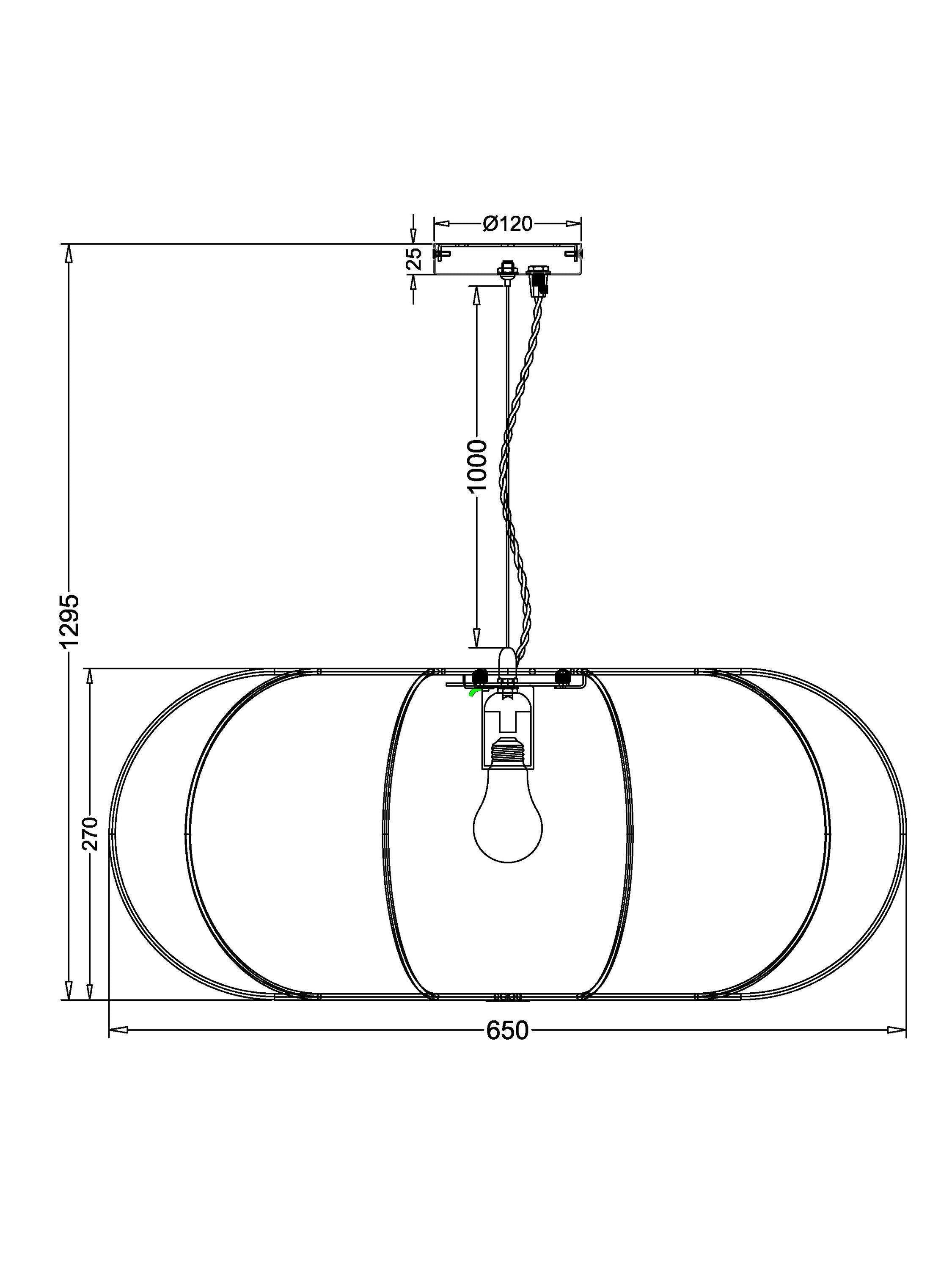 John Lewis Petula oversized pendant ceiling light white 65cm (British brand)