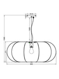 John Lewis Petula oversized pendant ceiling light white 65cm (British brand)