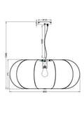 John Lewis Petula oversized pendant ceiling light white 65cm (British brand)