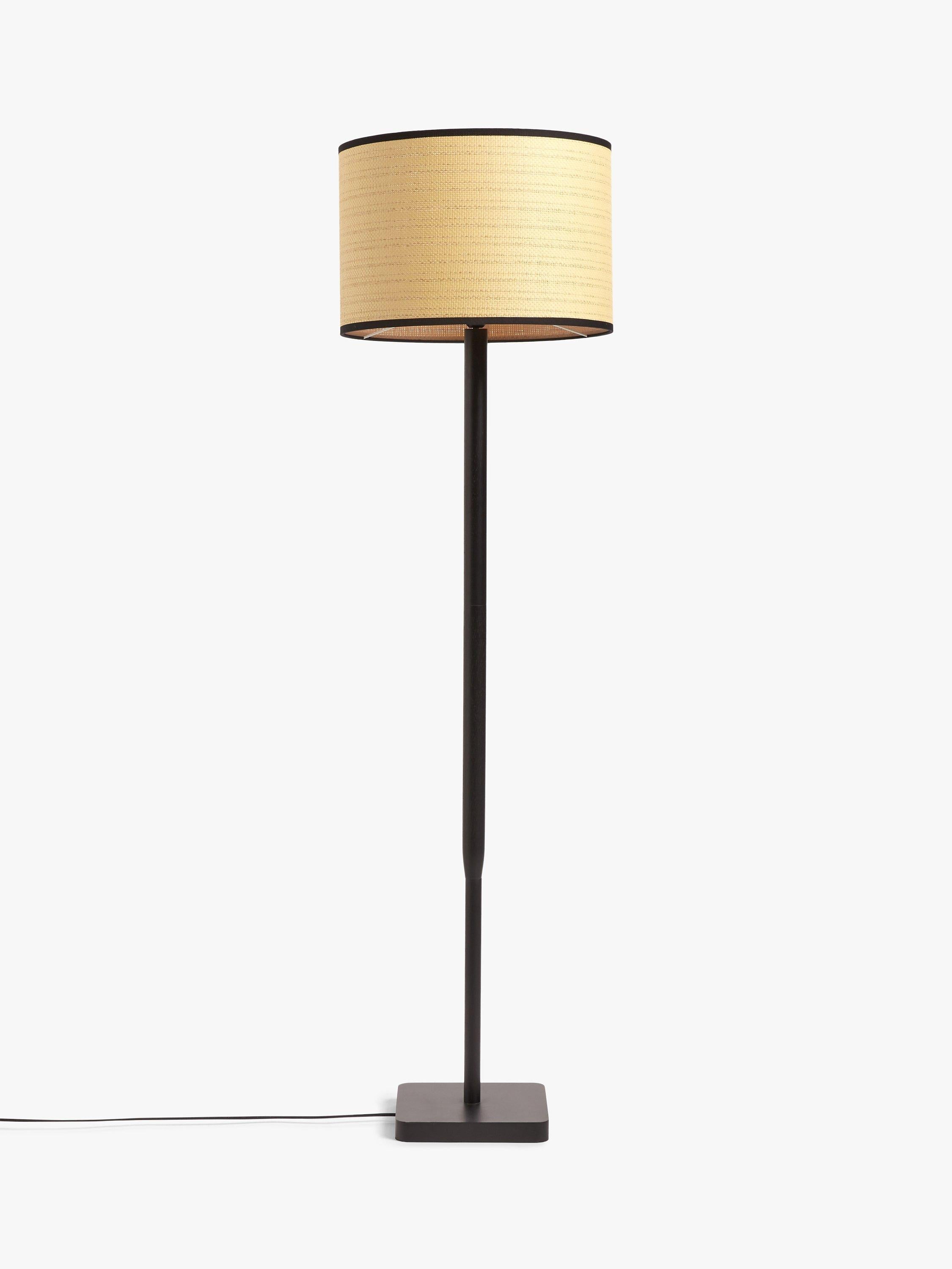John Lewis Serenity natural woven floor lamp, imported from the UK