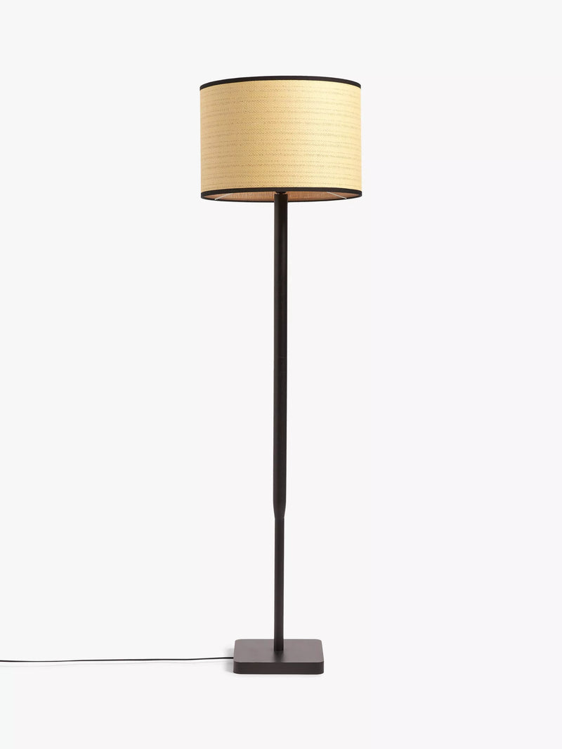 John Lewis Serenity natural woven floor lamp, imported from the UK