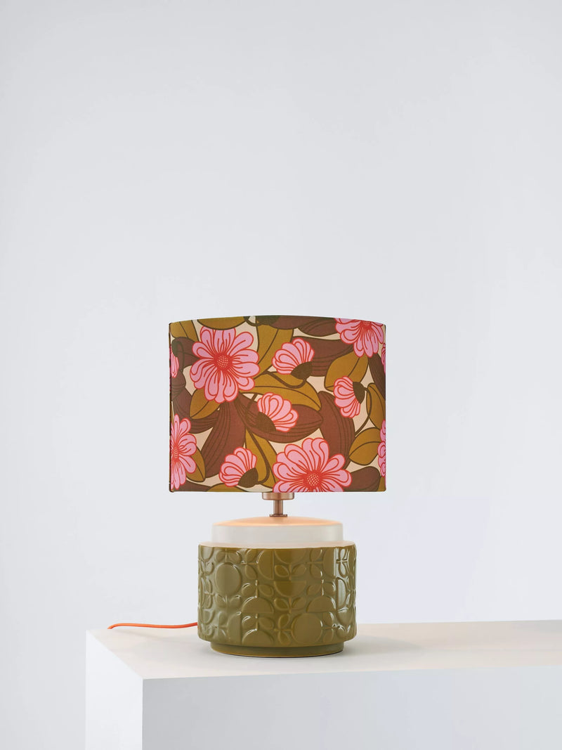 Orla Kiely olive Tile table lamp, UK version