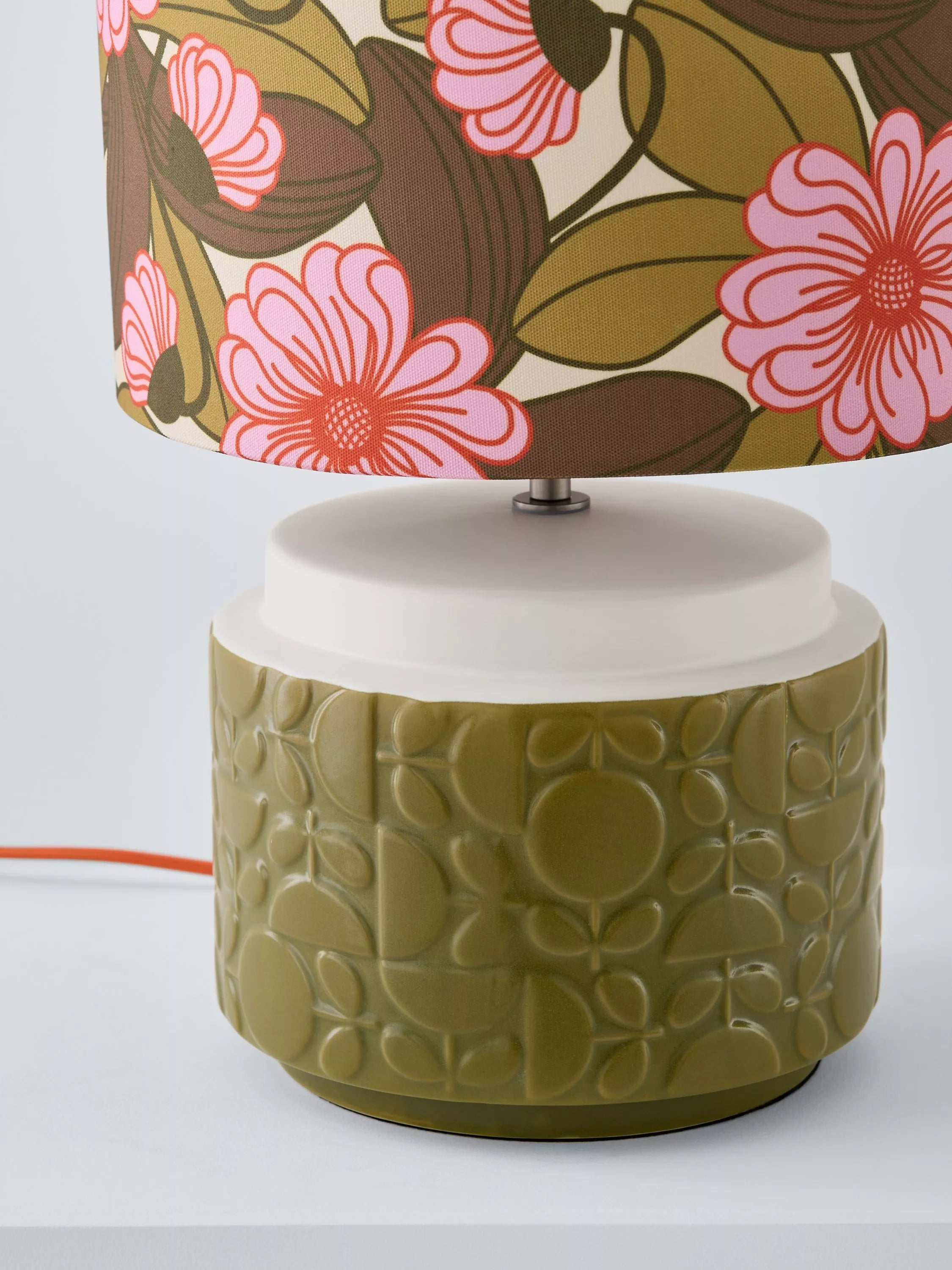 Orla Kiely olive Tile table lamp, UK version