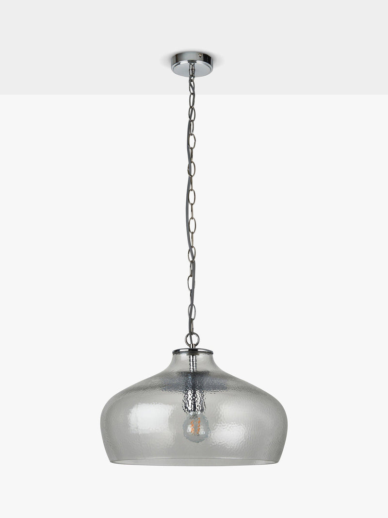 John Lewis Cartmel textured glass pendant ceiling light, imported from the UK