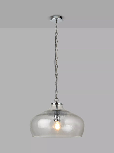 John Lewis John Lewis Cartmel Large Textured Glass Pendant Ceiling Light- Buy online at McGrocer