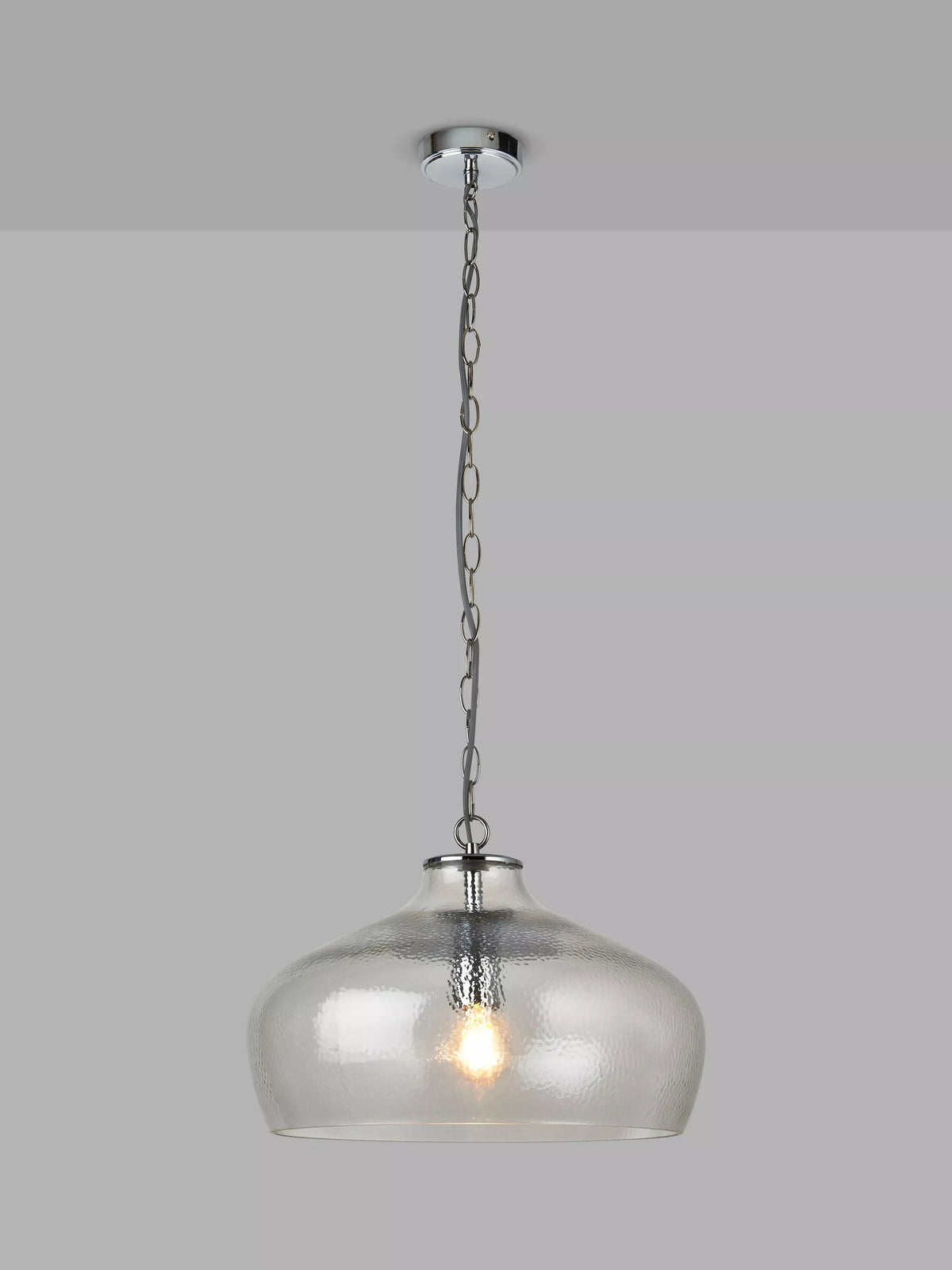 John Lewis Cartmel textured glass pendant ceiling light, imported from the UK
