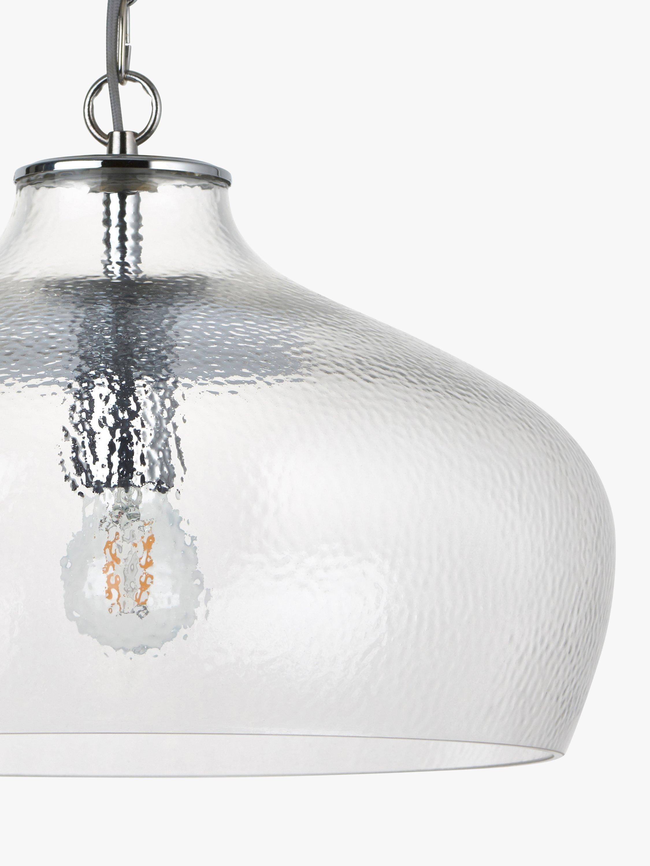 John Lewis Cartmel textured glass pendant ceiling light, imported from the UK