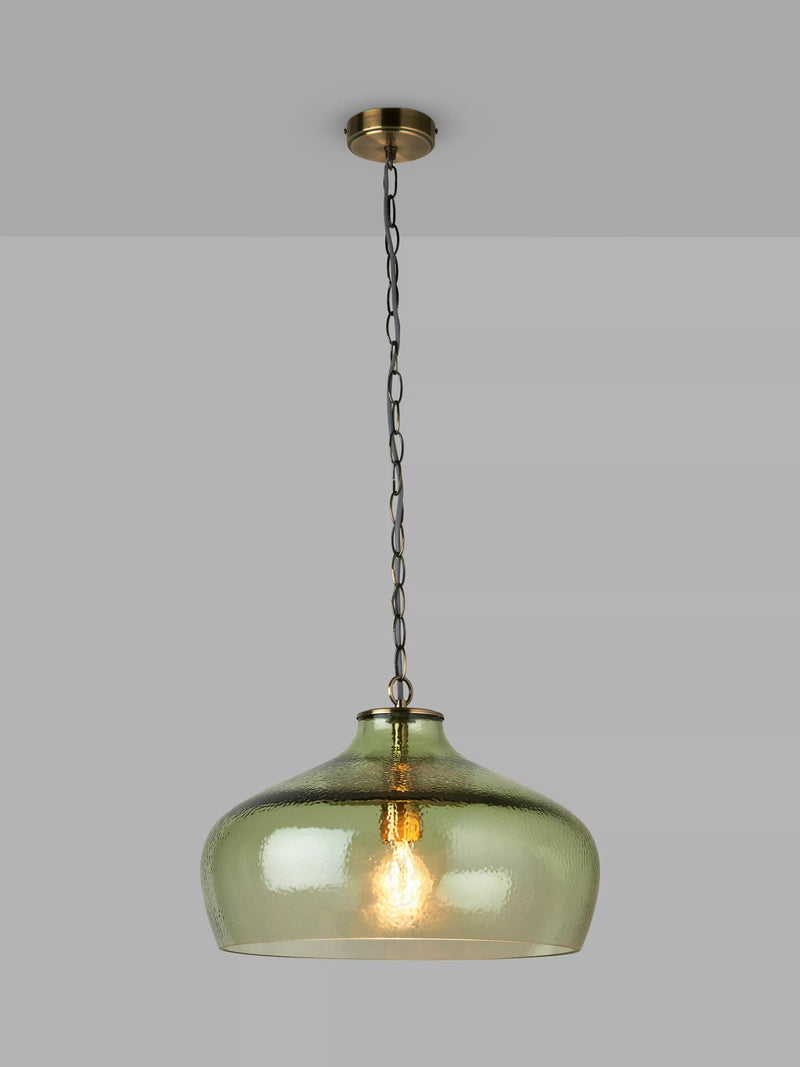 John Lewis Cartmel Large Textured Glass Pendant Ceiling Light