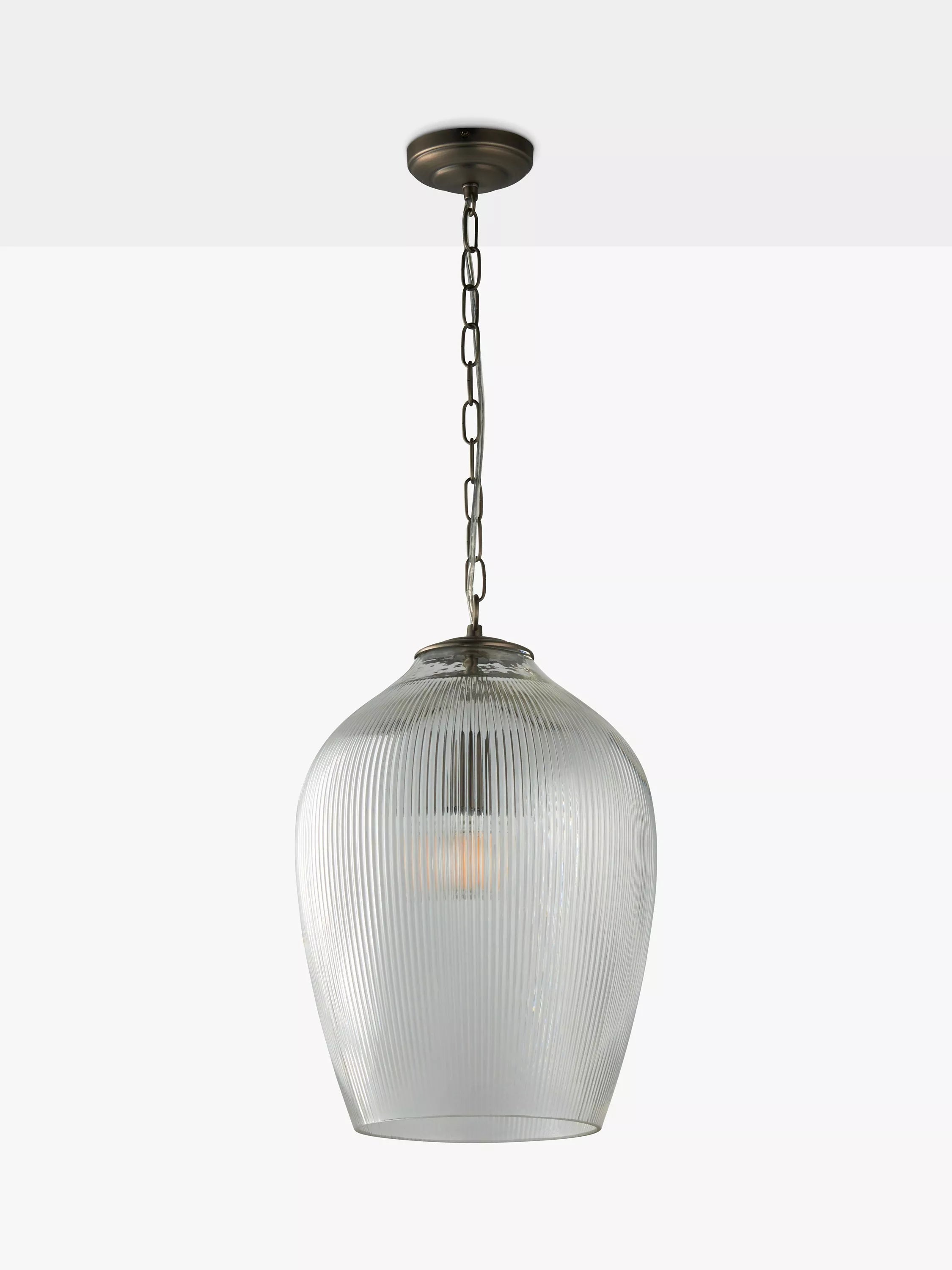 John Lewis Fulbrook ribbed glass pendant light - British product