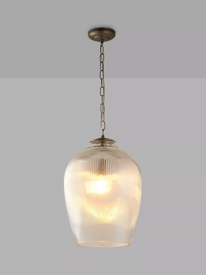 John Lewis Fulbrook ribbed glass pendant light - British product