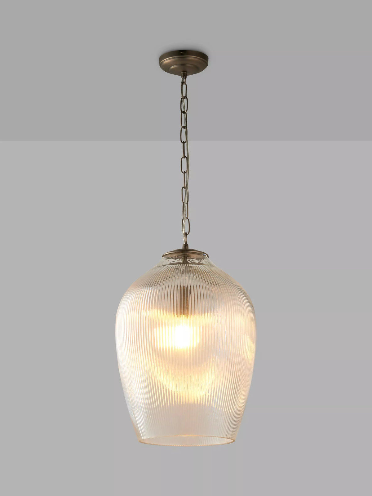 John Lewis Fulbrook ribbed glass pendant light - British product
