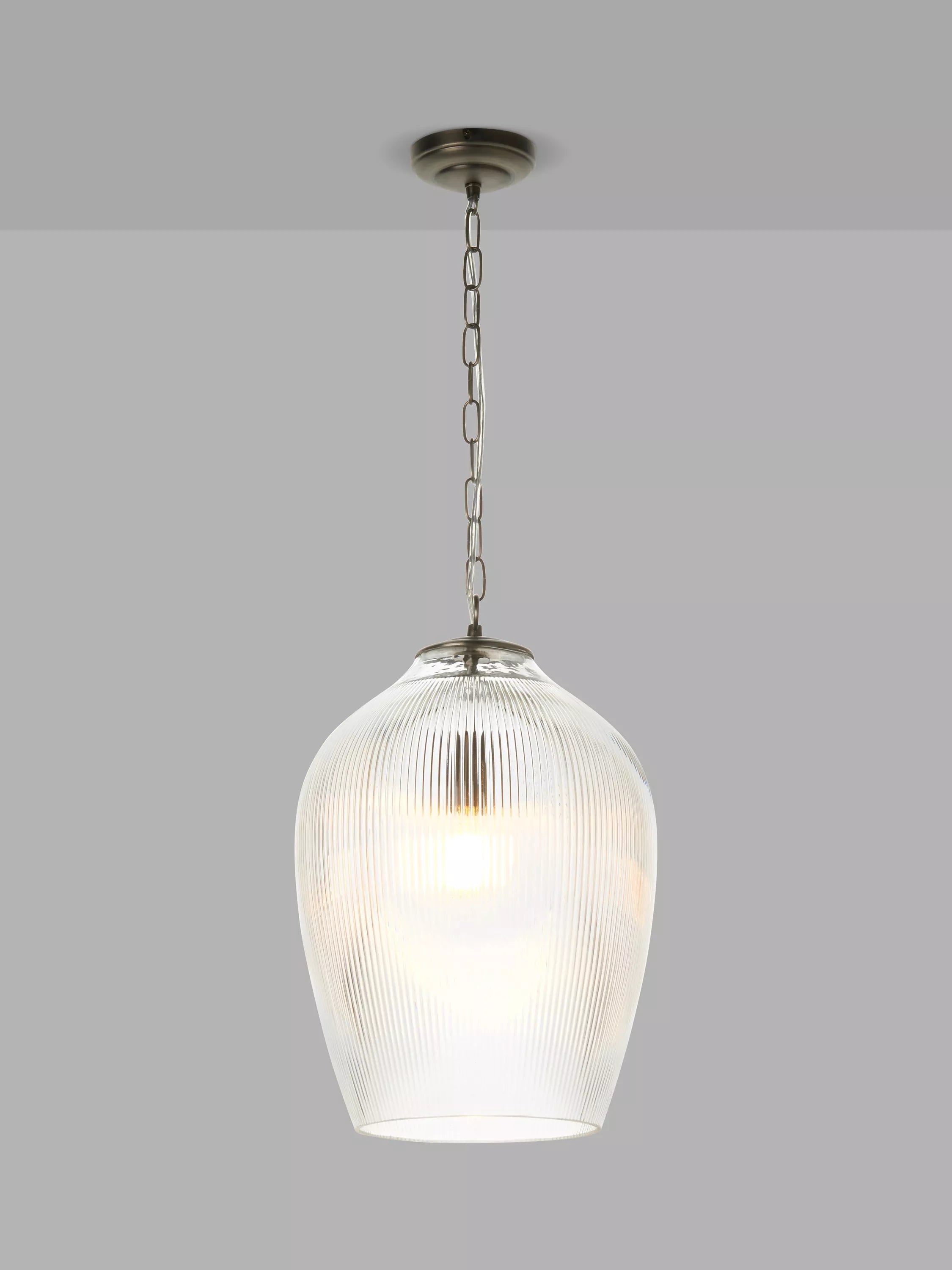John Lewis Fulbrook ribbed glass pendant light - British product