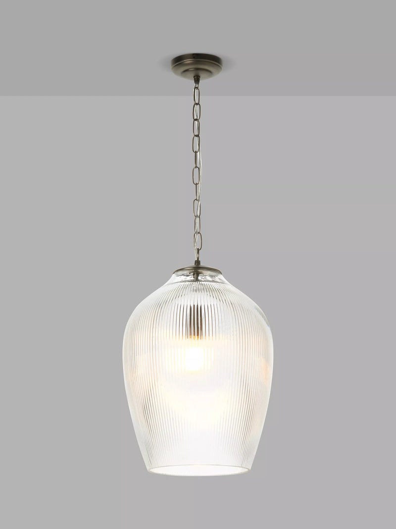 John Lewis Fulbrook ribbed glass pendant light - British product