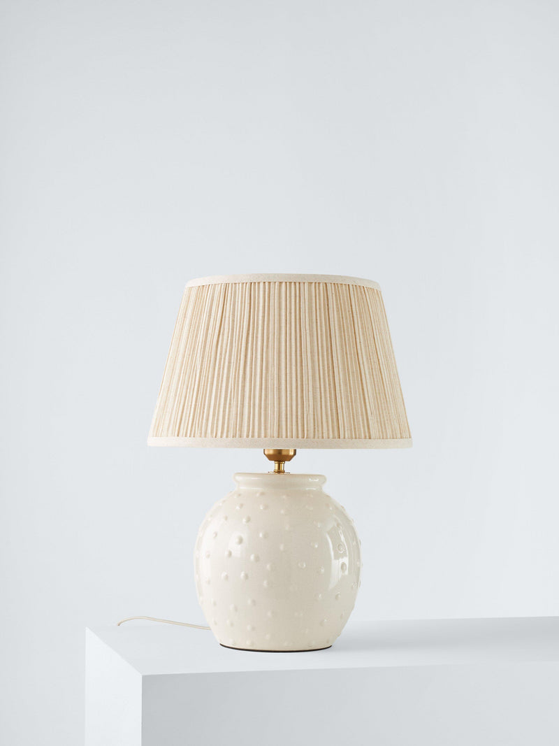 John Lewis Seafoam ceramic table lamp, imported from the UK