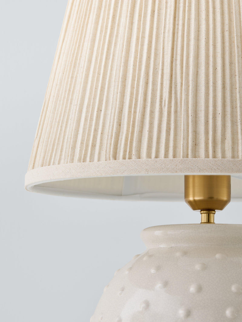 John Lewis Seafoam ceramic table lamp, imported from the UK