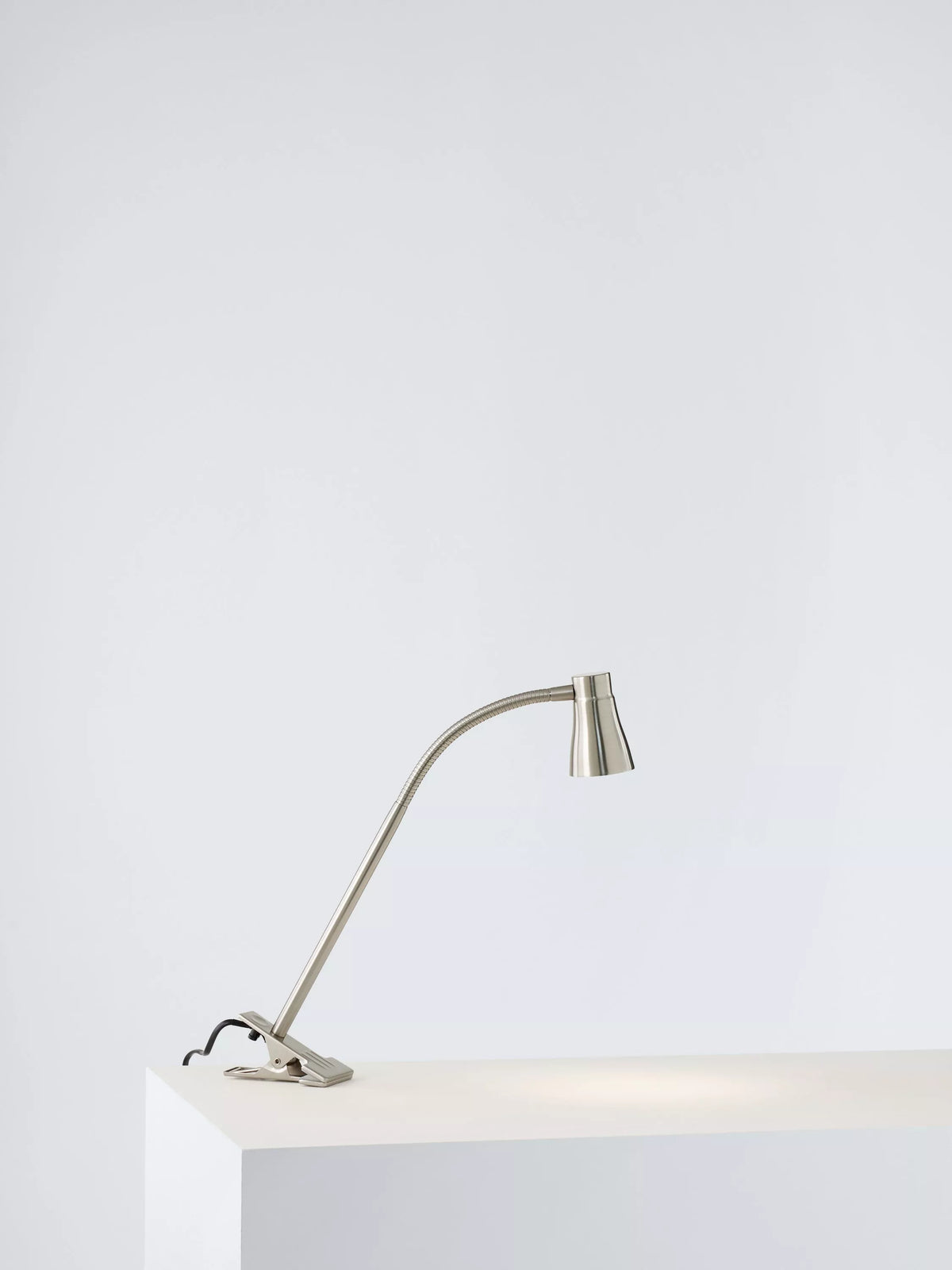 John Lewis clip table lamp chrome finish, imported from the UK