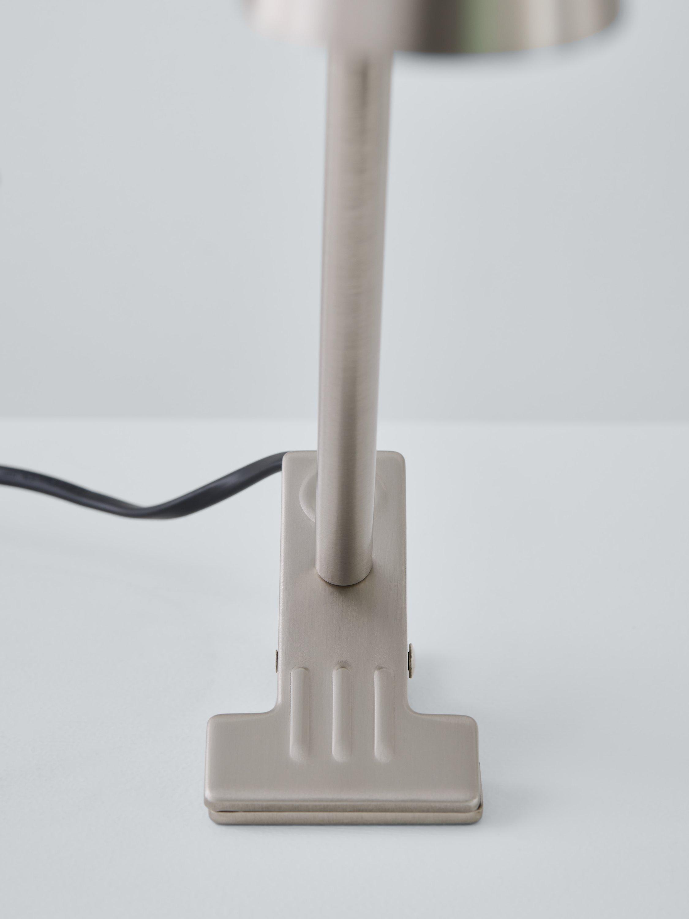 John Lewis clip table lamp chrome finish, imported from the UK