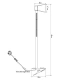 John Lewis clip table lamp chrome finish, imported from the UK