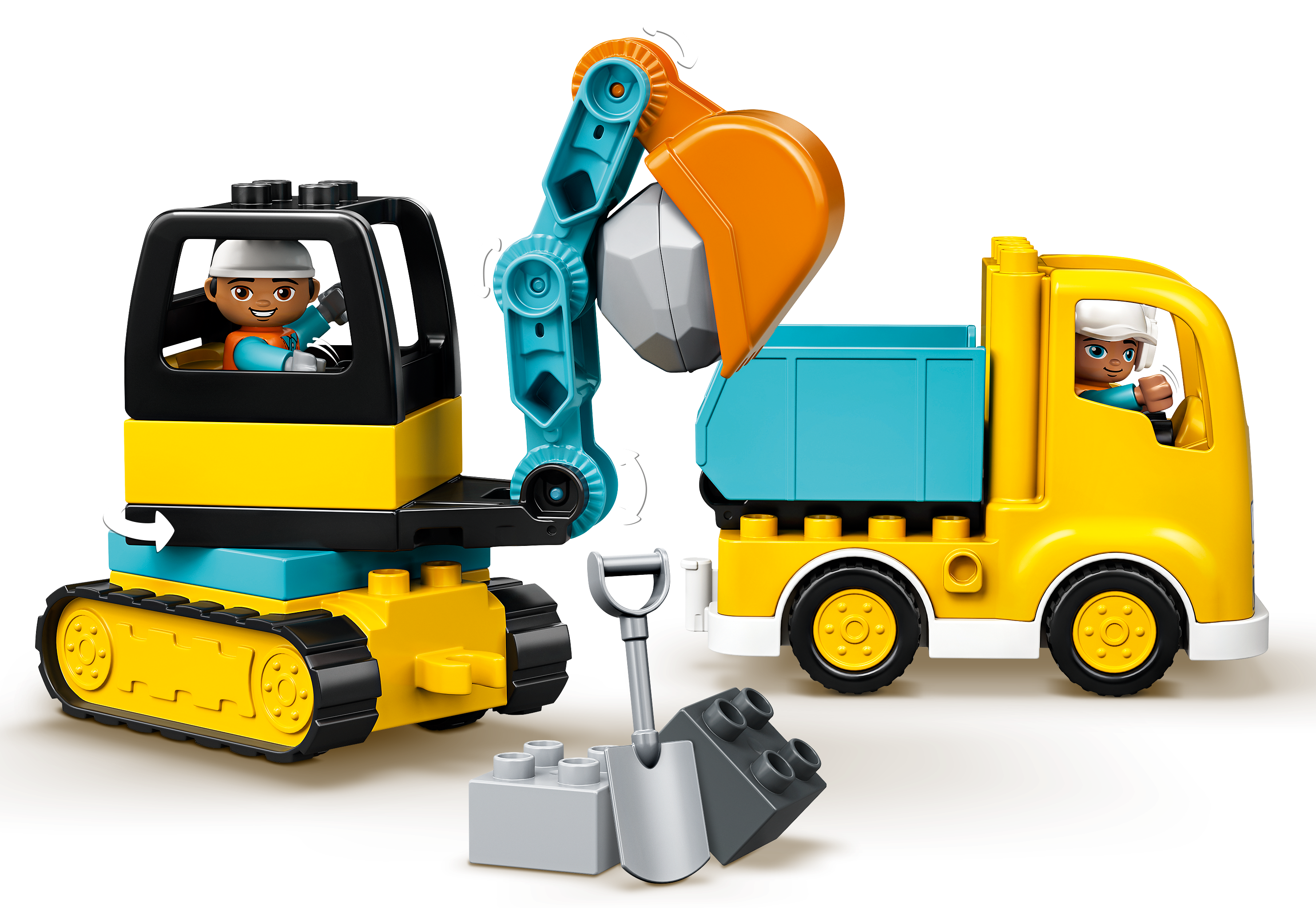 Lego Duplo Truck and Tracked Excavator Construction Set 20 Pieces (British brand)