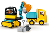 Lego Duplo Truck and Tracked Excavator Construction Set 20 Pieces (British brand)