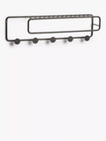 John Lewis black metal shelf and hook unit, UK version