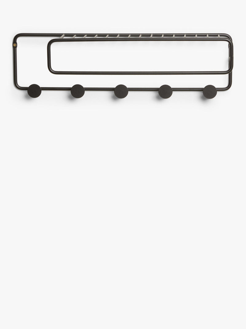 John Lewis black metal shelf and hook unit, UK version