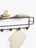 John Lewis black metal shelf and hook unit, UK version