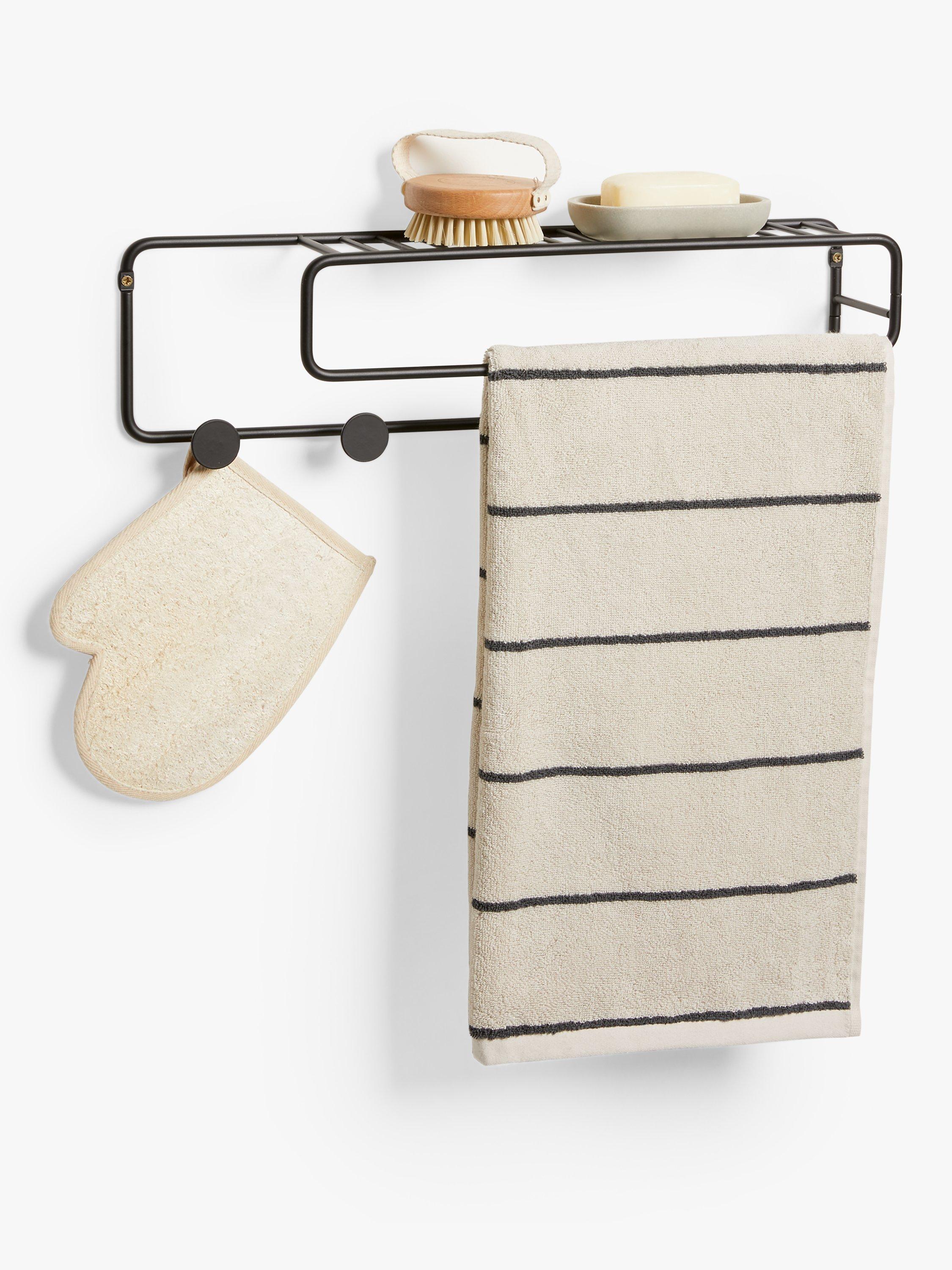 John Lewis black metal shelf and hook unit, UK version