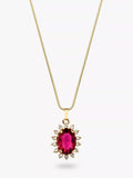 Eclectica Pre-Loved 18ct Gold Plated Swarovski Crystal Radial Pendant Necklace