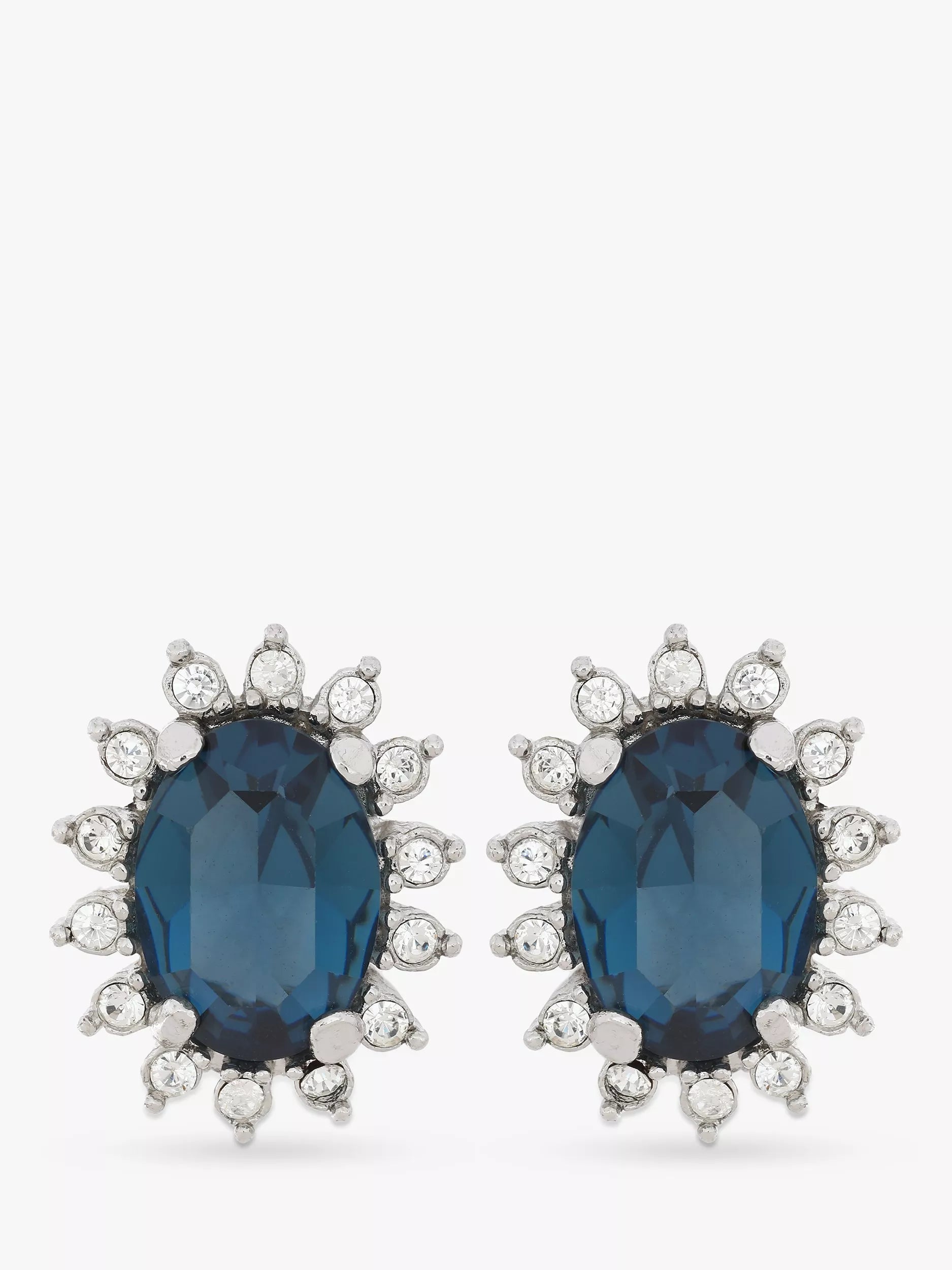 Eclectica Pre-Loved Swarovski Crystal Radial Clip-On Earrings, Circa 1980s