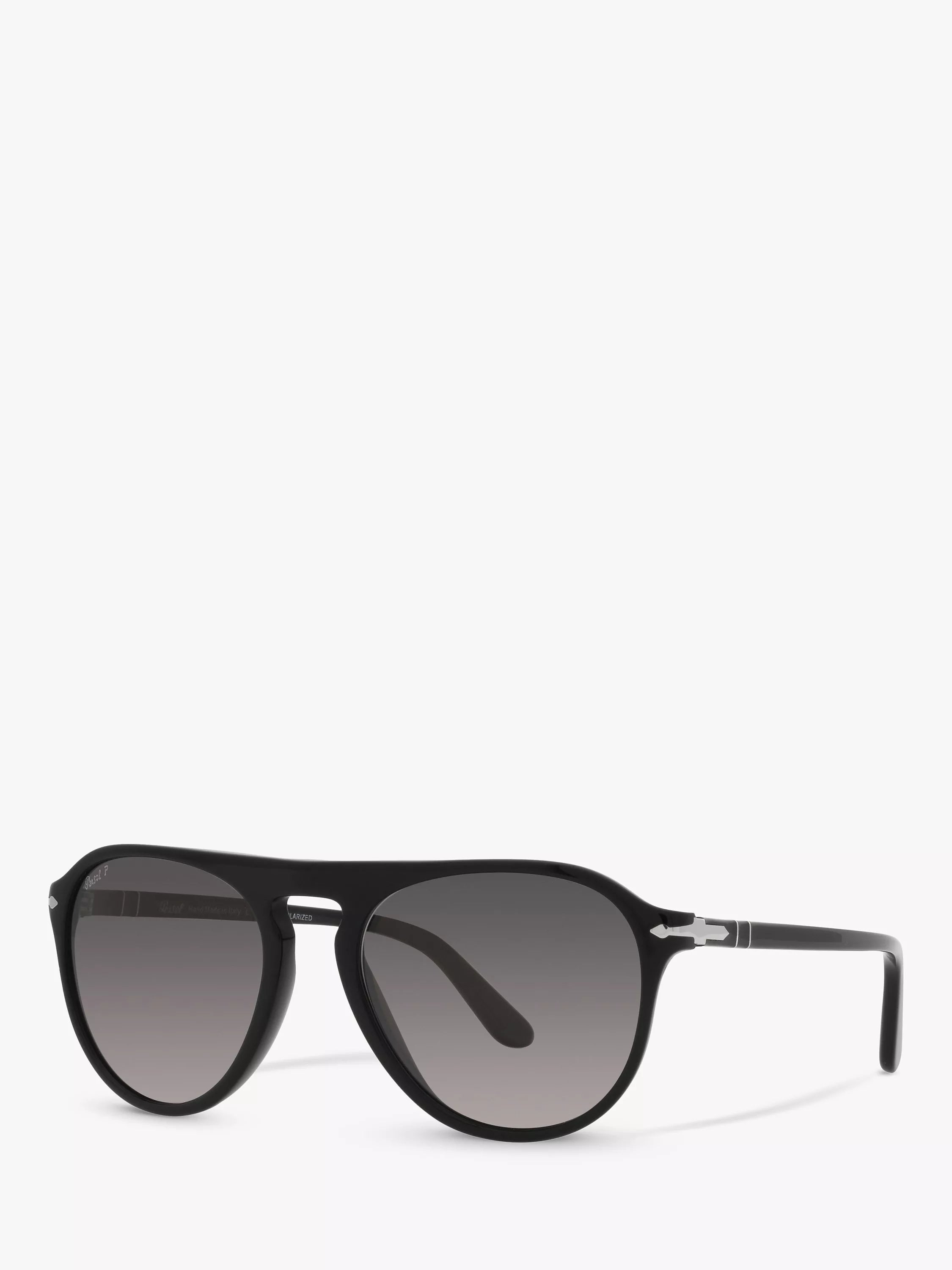 Persol aviator polarised sunglasses black grey gradient, UK version