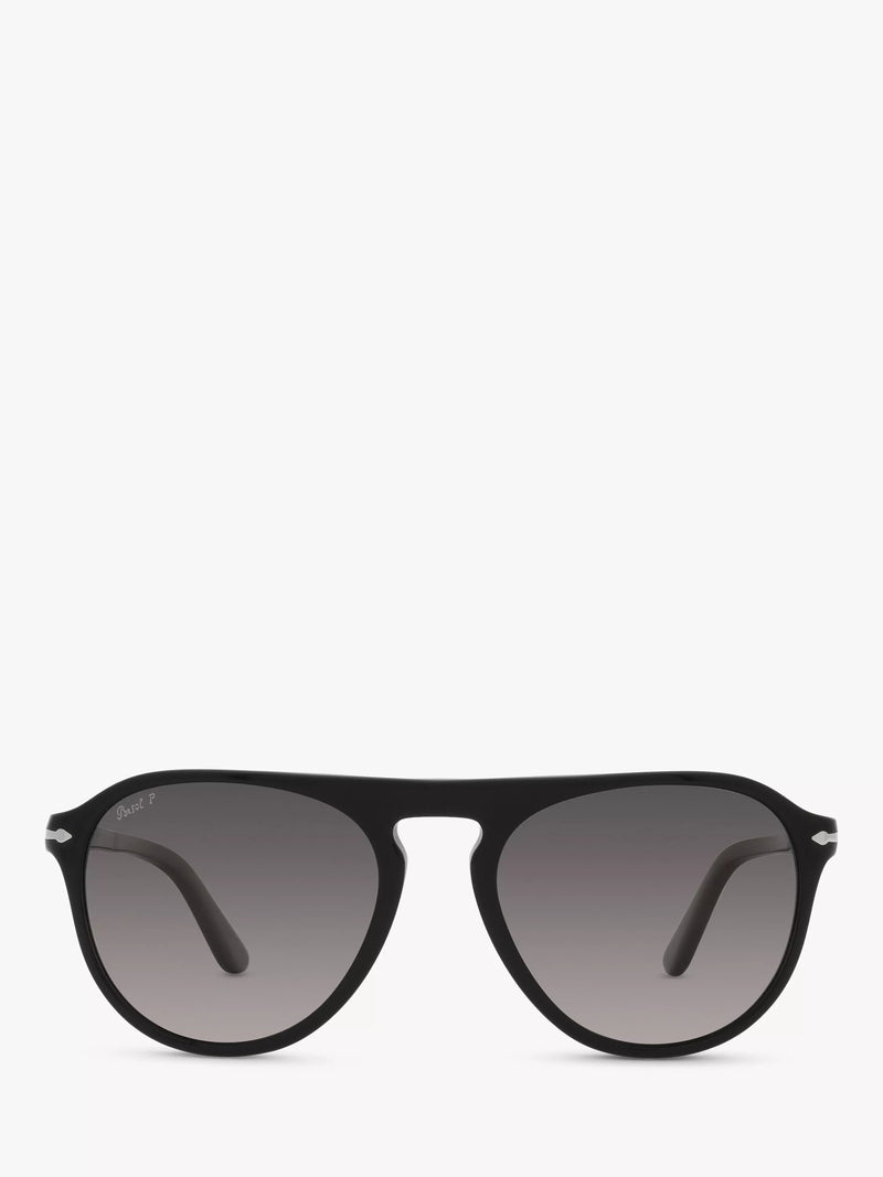 Persol aviator polarised sunglasses black grey gradient, UK version