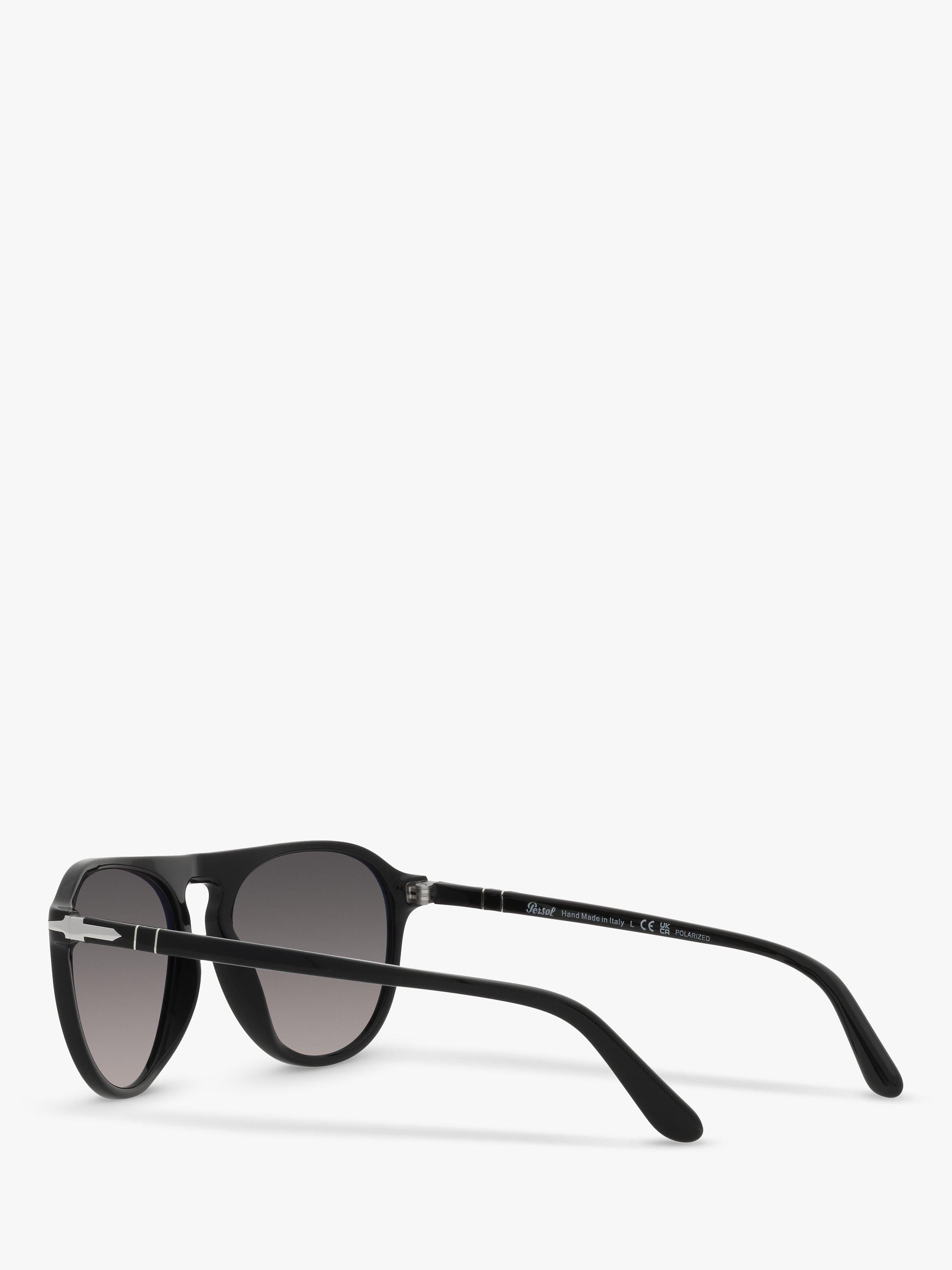 Persol aviator polarised sunglasses black grey gradient, UK version