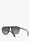Persol aviator polarised sunglasses black grey gradient, UK version