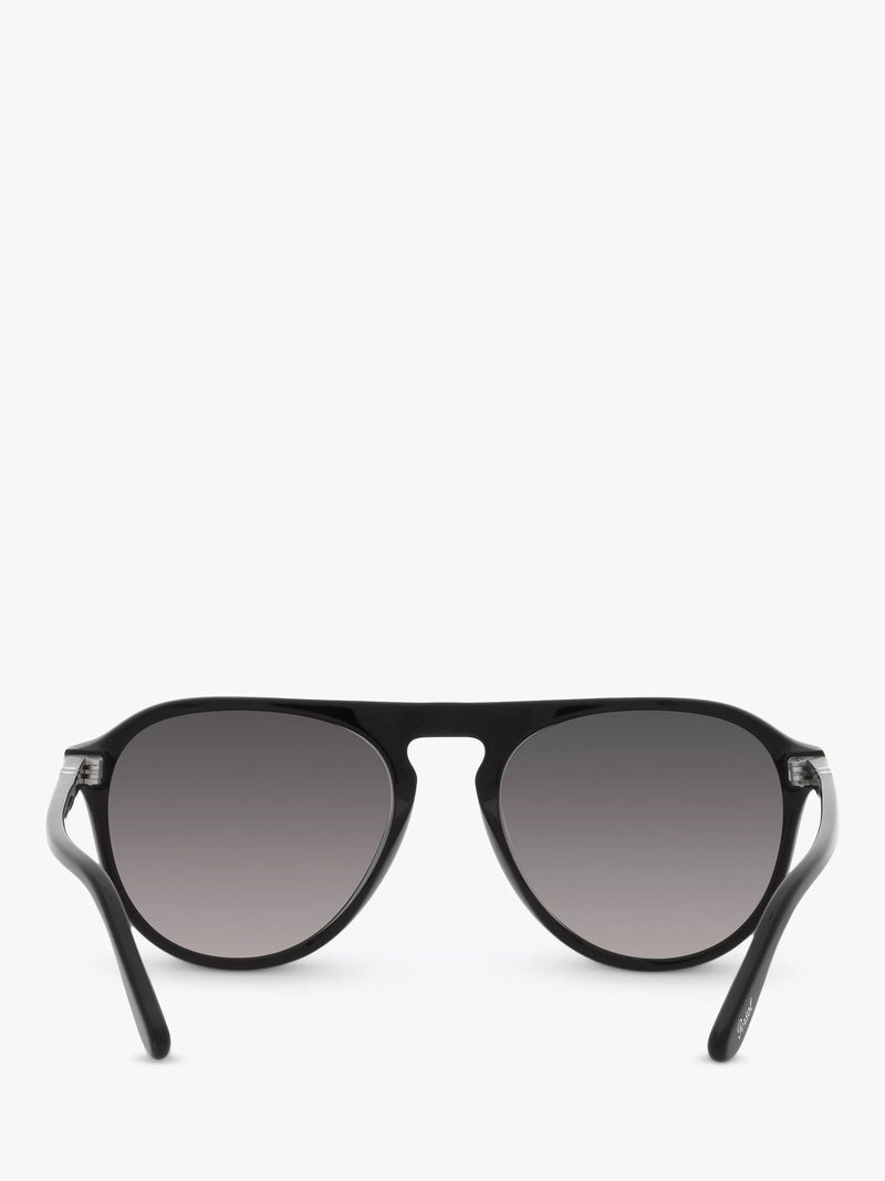 Persol aviator polarised sunglasses black grey gradient, UK version