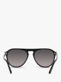 Persol aviator polarised sunglasses black grey gradient, UK version