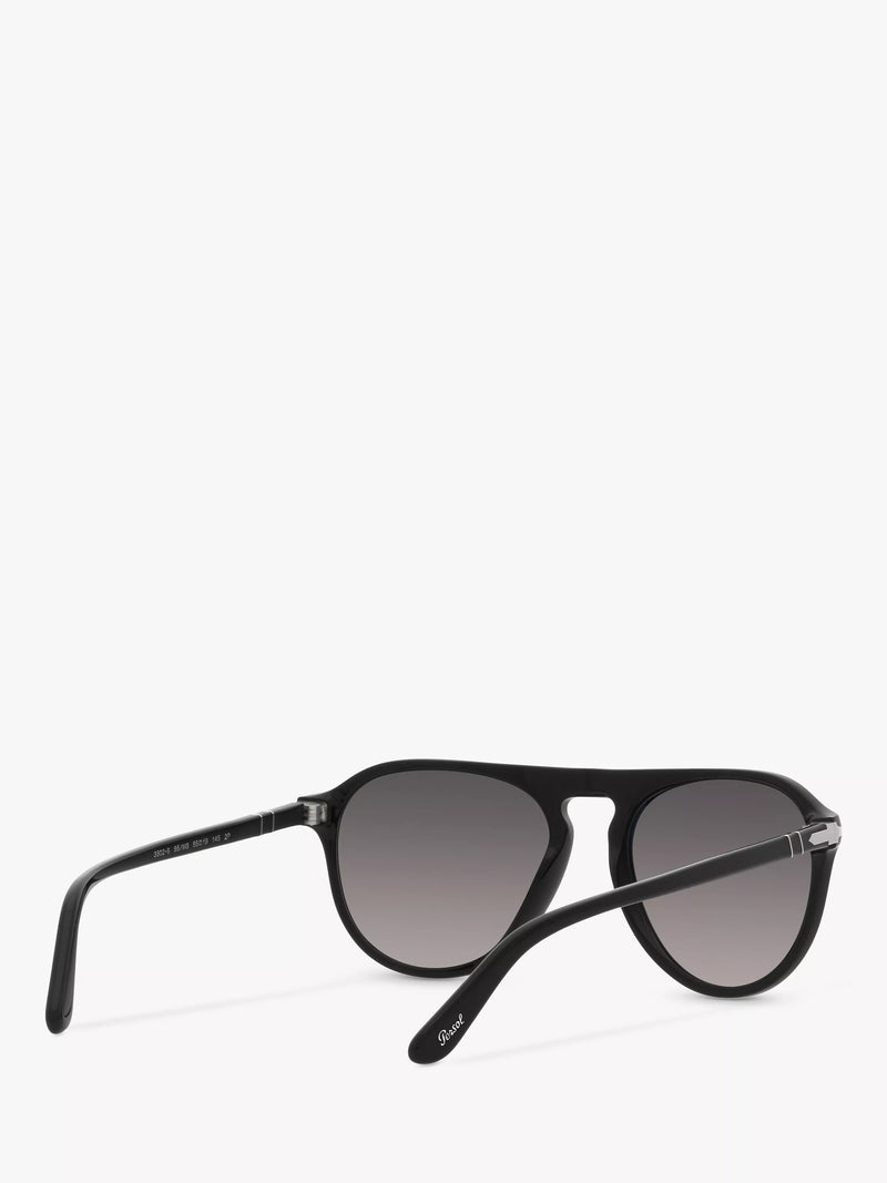 Persol aviator polarised sunglasses black grey gradient, UK version