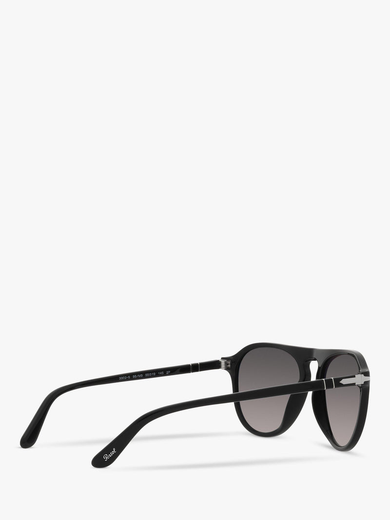 Persol aviator polarised sunglasses black grey gradient, UK version