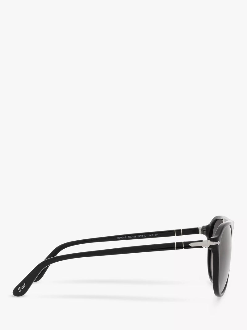 Persol aviator polarised sunglasses black grey gradient, UK version