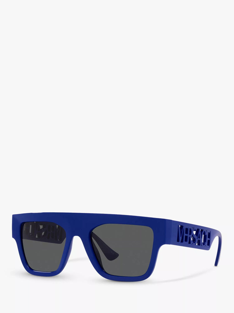 Versace rectangular sunglasses men's black frame, UK version