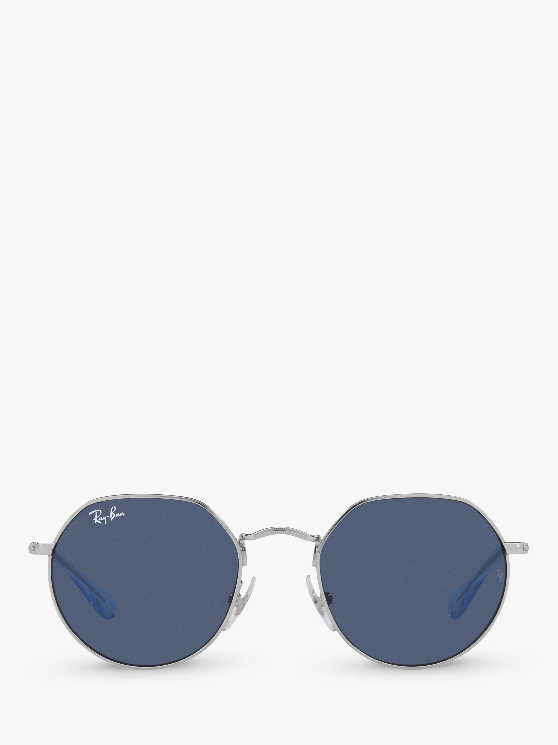 Ray-Ban Junior RJ9565S Unisex Jack Sunglasses, Silver/Blue