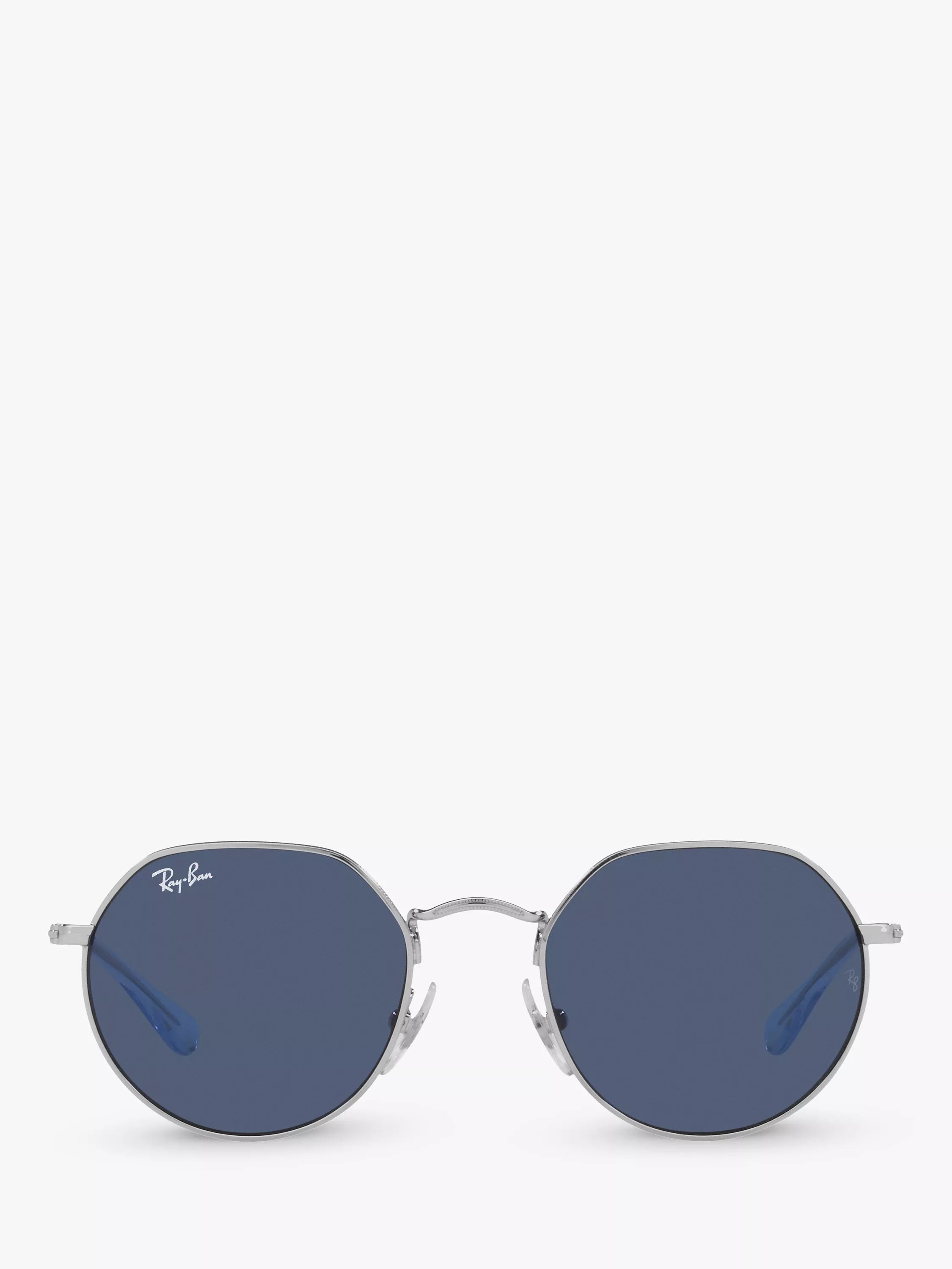 Ray-Ban Junior Jack Sunglasses Silver/Blue, imported from the UK