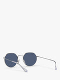 Ray-Ban Junior Jack Sunglasses Silver/Blue, imported from the UK