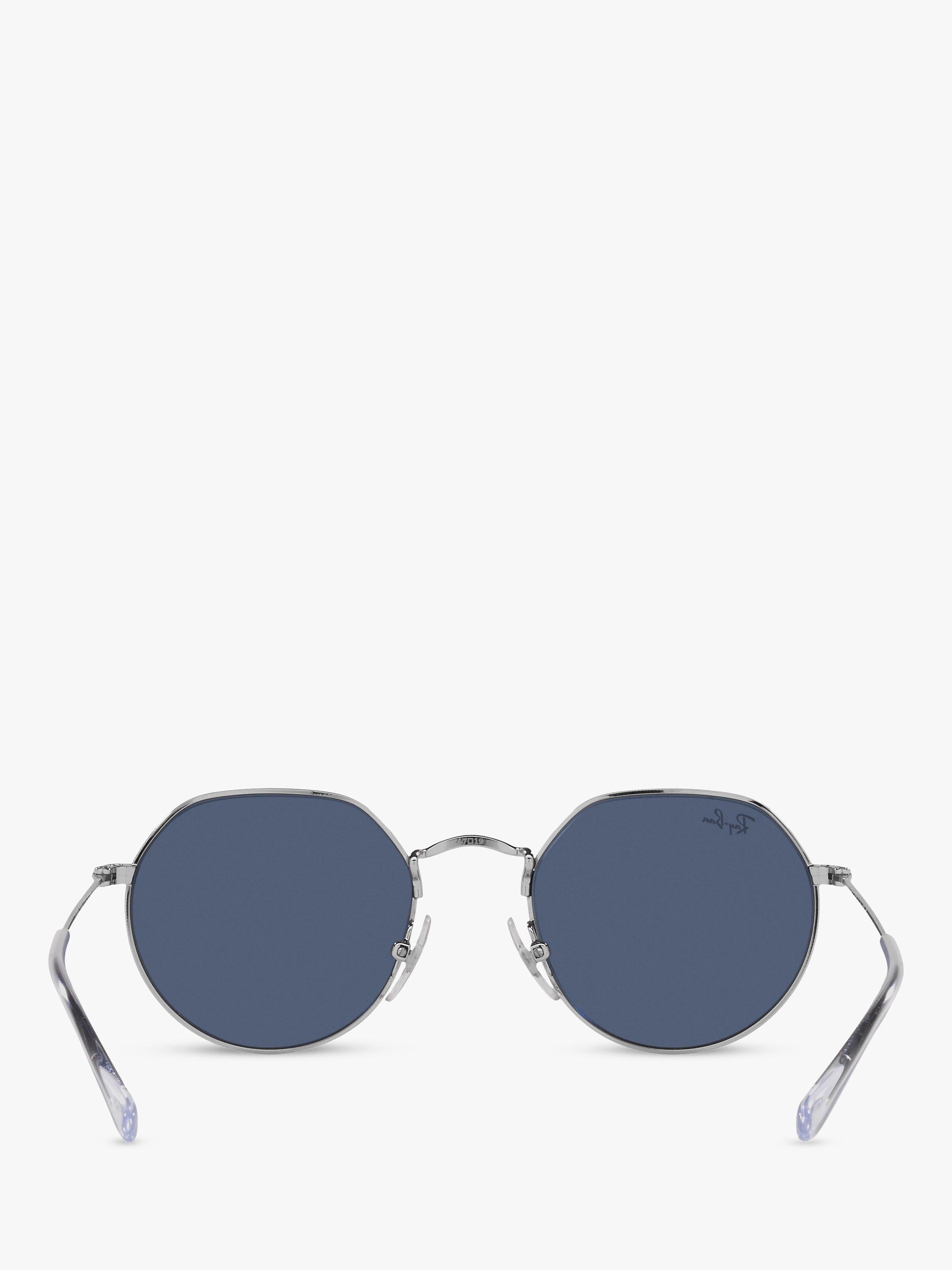 Ray-Ban Junior Jack Sunglasses Silver/Blue, imported from the UK