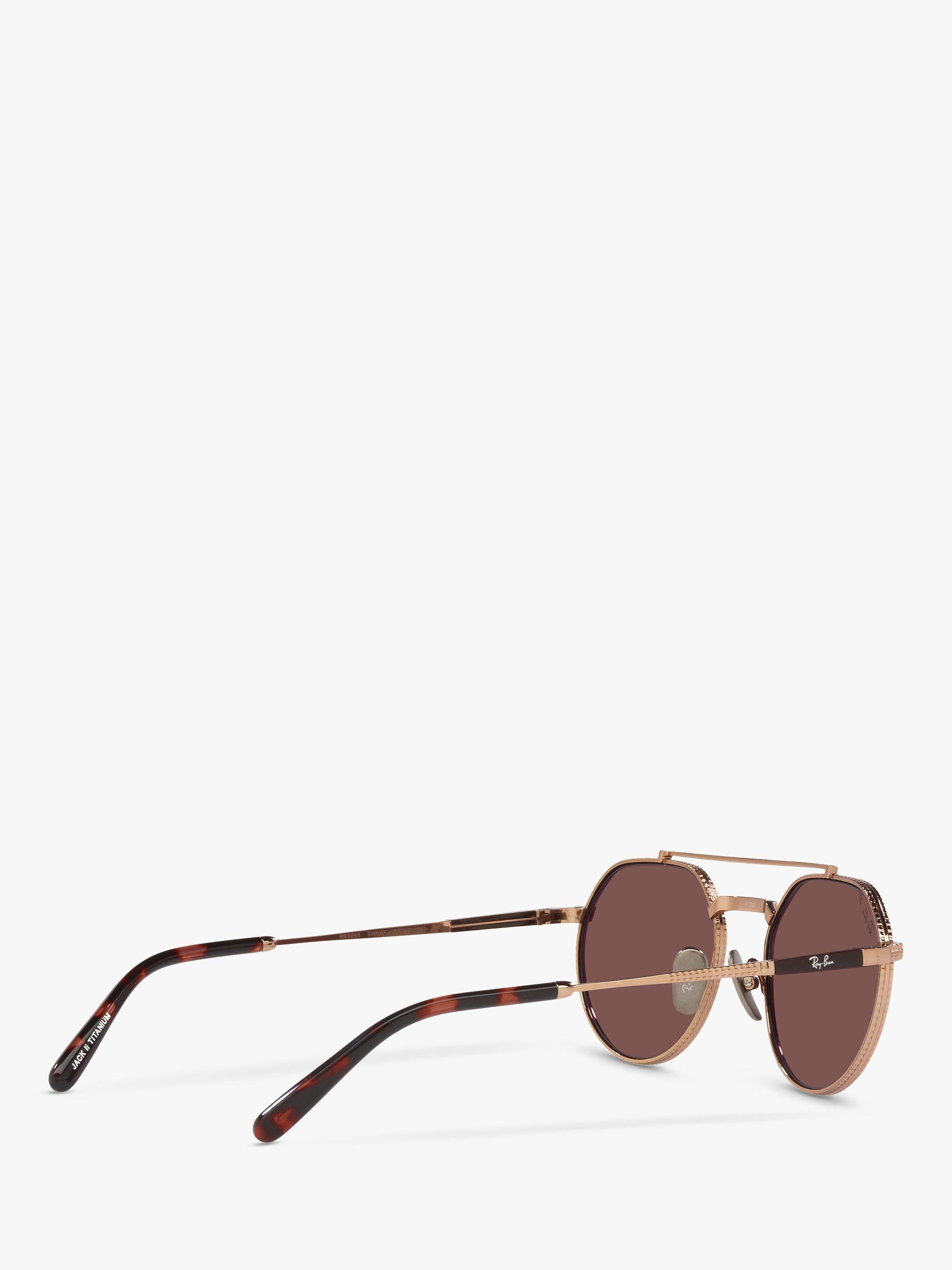 Ray-Ban Jack II titanium irregular sunglasses (British brand)